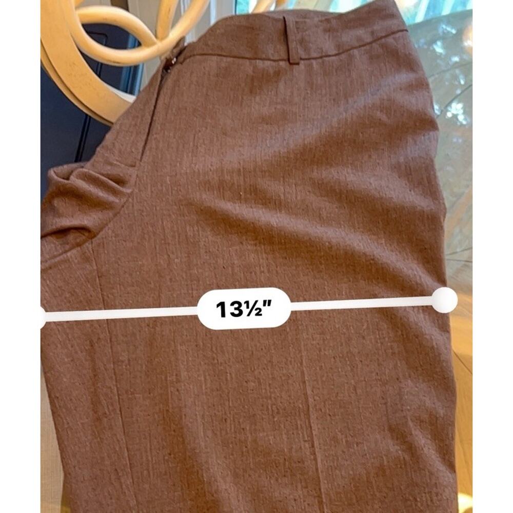 Worthington Curvy Fit Trouser Dress Pants Women 12 Light Gray Career Stretch GUC - Picture 11 of 14